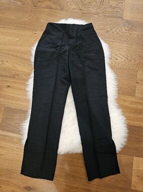 Vintage Classic Black High-Waist Tailored Pants